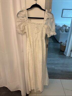 Hill House White Patchwork Organization Nap Dress